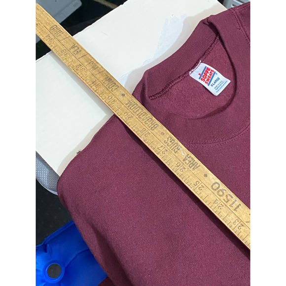 Laborers International Union of Long Island NY Sweatshirt XL Vintage Maroon - Picture 2 of 9